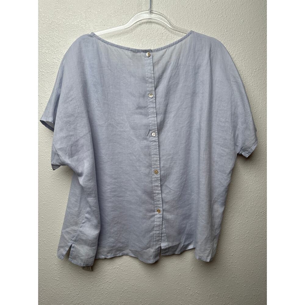 NWT Poetry Blouse Light Blue Womens US 12 Pintuck - Picture 5 of 12
